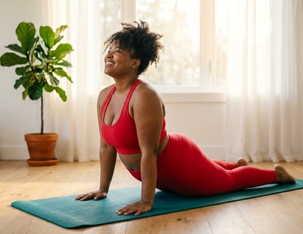 Femme pratiquant le yoga pour l'équilibre hormonal